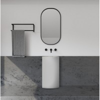 Раковина Abber Stein AS2506-H, 45 см, искусственный камень, цвет белый матовый