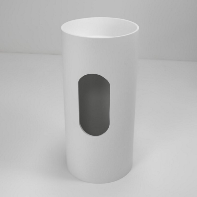 Раковина Abber Stein AS2516-H, 40 см, искусственный камень, напольная, цвет белый матовый
