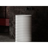 Раковина Abber Stein AS2550, 58 см, искусственный камень, цвет белый матовый