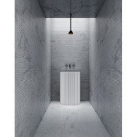 Раковина Abber Stein AS2551-H, 58 см, искусственный камень, цвет белый матовый
