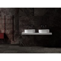 Раковина Abber Stein AS2650, 56 см, искусственный камень, цвет белый матовый