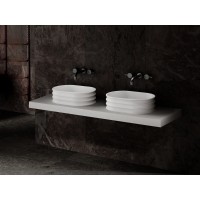 Раковина Abber Stein AS2650, 56 см, искусственный камень, цвет белый матовый