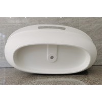 Ванна Abber Stein AS9631 из искусственного камня 170 х 85 см, белая матовая