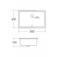 Раковина Agger ASB01500, 50 см, фарфор, белая