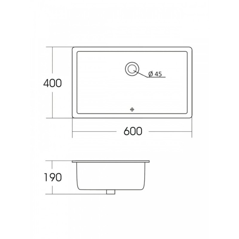 Раковина Agger ASB01600, 60 см, фарфор, белая