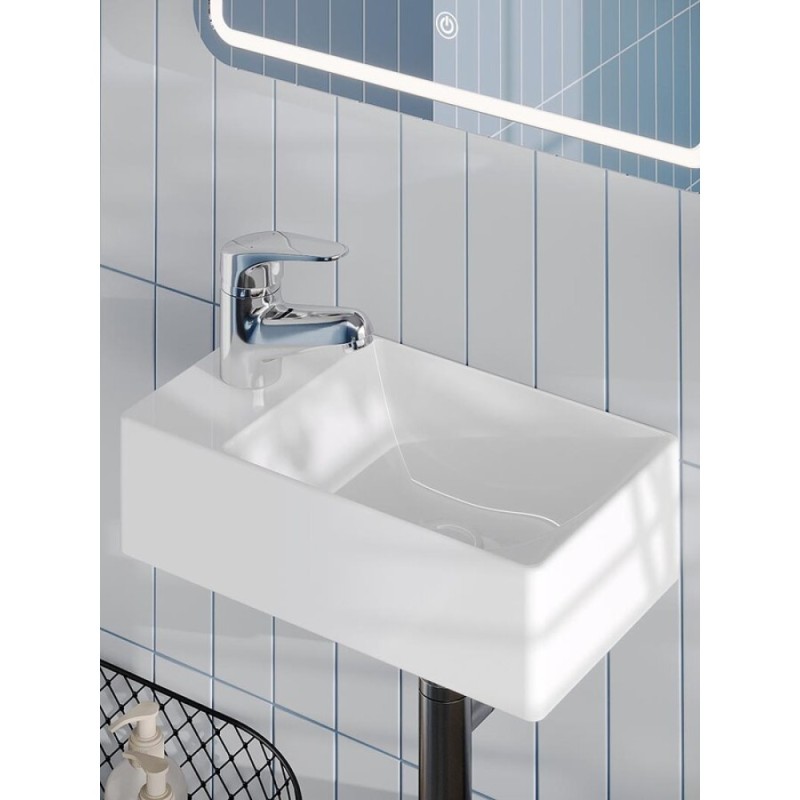 Раковина Agger ASH131375L/ASH131375R, 37 см, фарфор, чаша левая/правая, белая