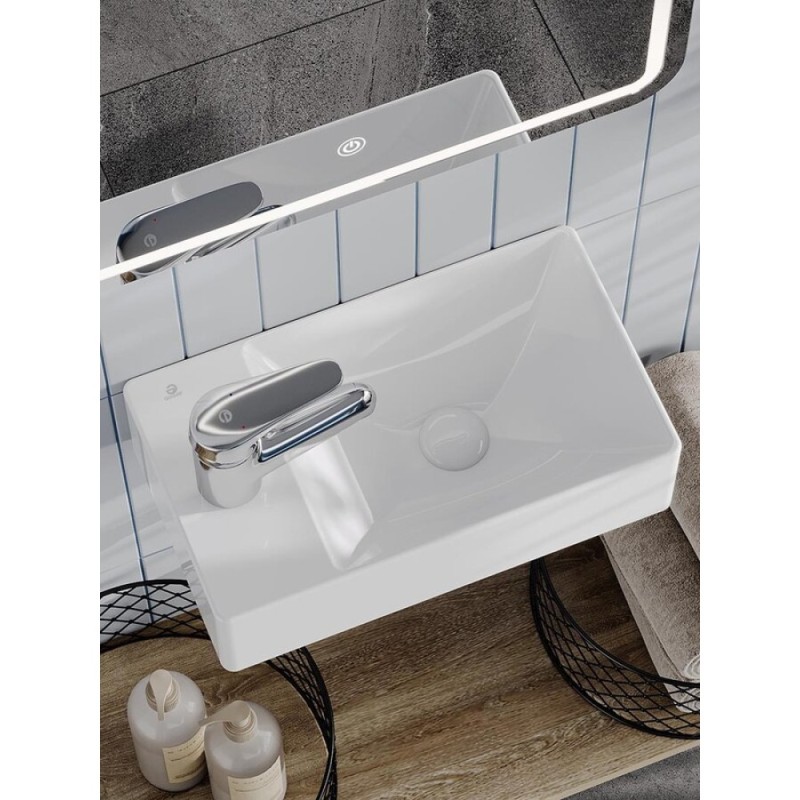 Раковина Agger ASH131375L/ASH131375R, 37 см, фарфор, чаша левая/правая, белая
