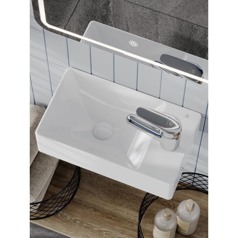 Раковина Agger ASH131375L/ASH131375R, 37 см, фарфор, чаша левая/правая, белая