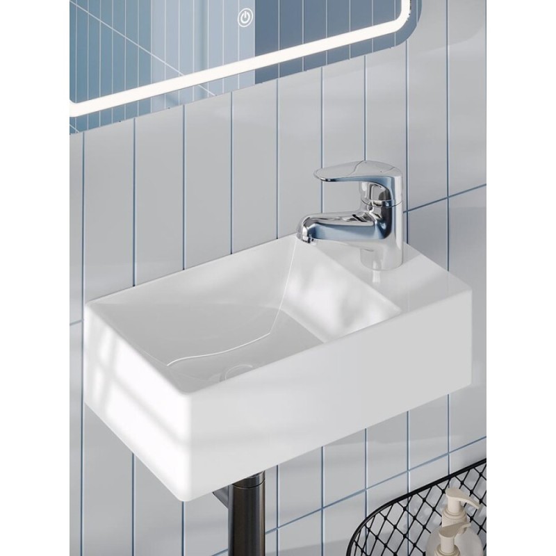 Раковина Agger ASH131375L/ASH131375R, 37 см, фарфор, чаша левая/правая, белая