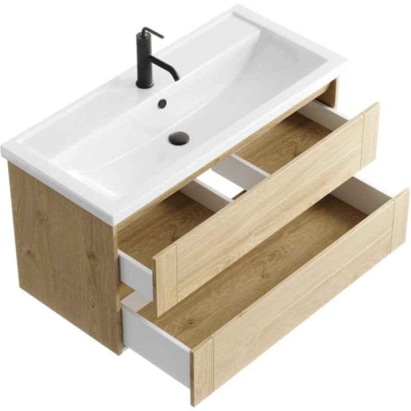 Тумба под раковину Aqwella Astrid AST0110DD, 100 см, подвесная, цвет дуб давос