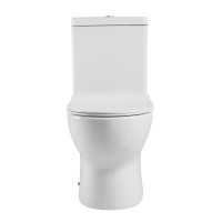 Напольный безободковый унитаз Agger крышка микролифт, белый, AT03000