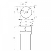 Раковина Abber Kristall AT2701Aquamarin, 45 х 45 см, цвет бирюзовый