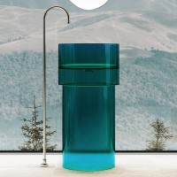 Раковина Abber Kristall AT2701Aquamarin, 45 х 45 см, цвет бирюзовый