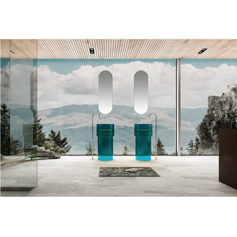 Раковина Abber Kristall AT2701Aquamarin, 45 х 45 см, цвет бирюзовый