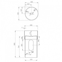 Раковина Abber Kristall AT2701Emerald-H, 45 х 45 см, цвет зеленый