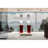 Раковина Abber Kristall AT2701Rubin-H, 45 см, полиэфирная смола, цвет красный