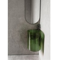Раковина Abber Kristall AT2705Emerald, 42 см, подвесная, угловая, цвет зеленый