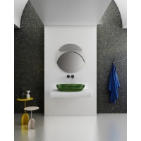 Раковина Abber Kristall AT2801Emerald, 60 см, полиэфирная смола, цвет зеленый