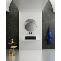 Раковина Abber Kristall AT2803Onyx, 60 х 40 см, накладная, прозрачная, черная