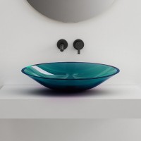 Раковина Abber Kristall AT2812Aquamarin, 54 см, накладная, цвет синий