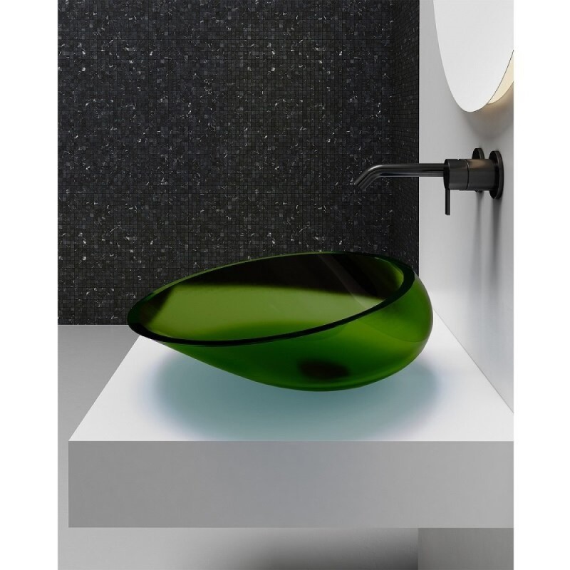 Раковина Abber Kristall AT2812Emerald, 55 х 15 см, накладная, цвет зеленый