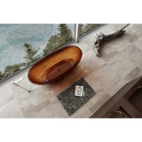 Ванна прозрачная Abber Kristall 165 x 78 см отдельностоящая, коричневый, AT9701Opal