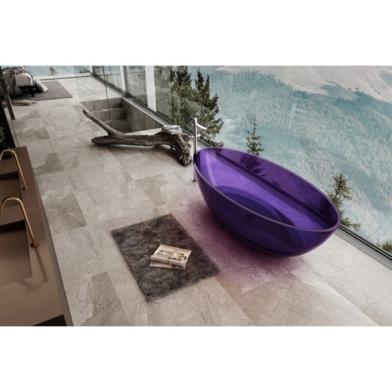 Прозрачная ванна Abber Kristall 180 х 85 см, фиолетовая, AT9702Amethyst