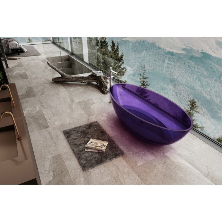 Прозрачная ванна Abber Kristall 180 х 85 см, фиолетовая, AT9702Amethyst