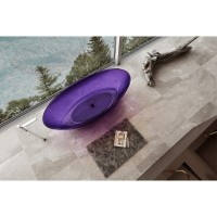 Прозрачная ванна Abber Kristall 180 х 85 см, фиолетовая, AT9702Amethyst