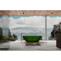 Прозрачная ванна Abber Kristall 180 х 85 см, зеленая, AT9702Emerald