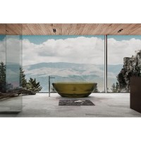 Прозрачная ванна Abber Kristall AT9702Vesuvian, 180 х 85 см, цвет оливковый