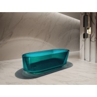 Прозрачная ванна Abber Kristall 170 х 80 см, бирюзовая, AT9706Aquamarin