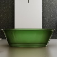 Прозрачная ванна Abber Kristall 170 х 75 см, зеленая, AT9707Emerald