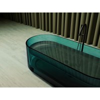 Прозрачная ванна Abber Kristall AT9708Aquamarin, 170 х 75 см, цвет бирюзовый