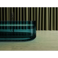 Прозрачная ванна Abber Kristall AT9708Aquamarin, 170 х 75 см, цвет бирюзовый