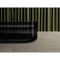 Прозрачная ванна Abber Kristall AT9708Onyx, 170 х 75 см, цвет черный