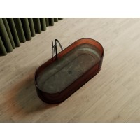 Прозрачная ванна Abber Kristall AT9708Opal, 170 х 75 см, цвет коричневый
