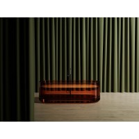 Прозрачная ванна Abber Kristall AT9708Opal, 170 х 75 см, цвет коричневый