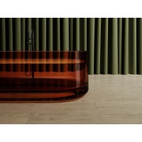 Прозрачная ванна Abber Kristall AT9708Opal, 170 х 75 см, цвет коричневый