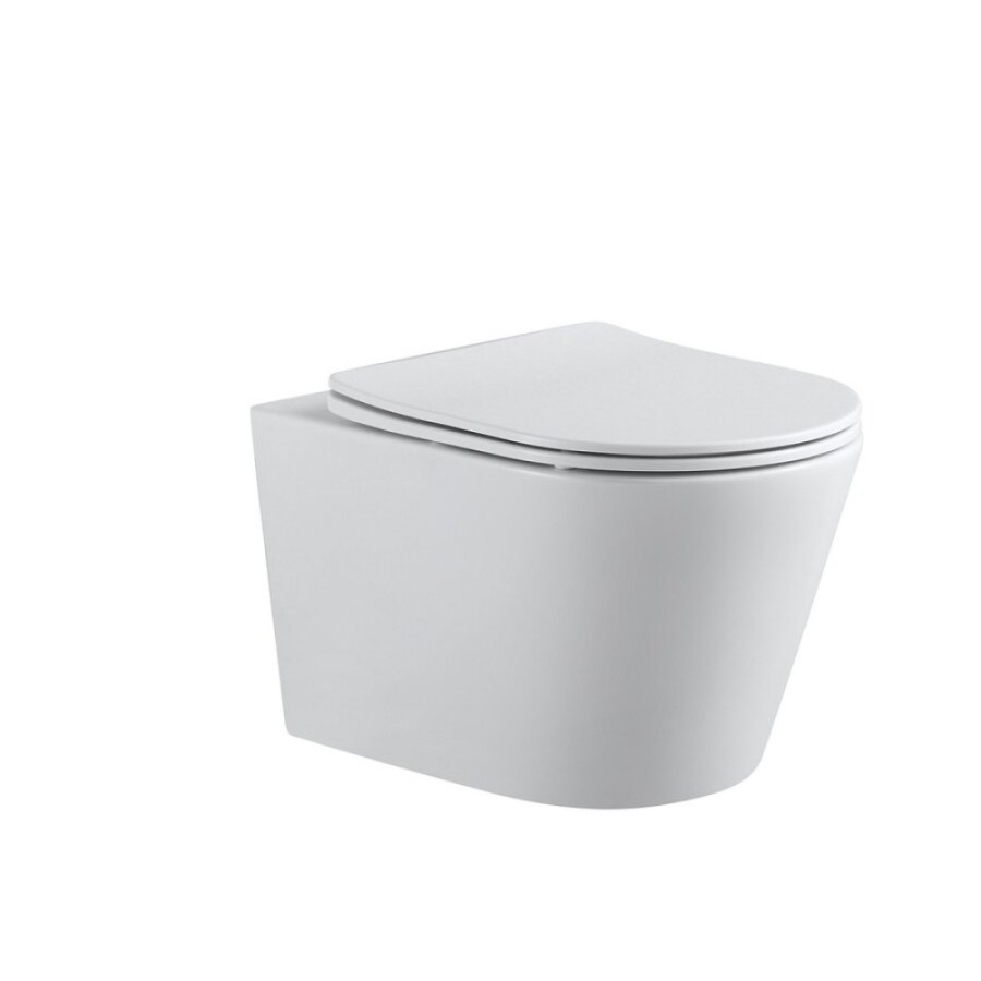 Подвесной безободковый унитаз Aquanet Atago 2.0 W (243549), крышка микролифт Slimseat, цвет белый