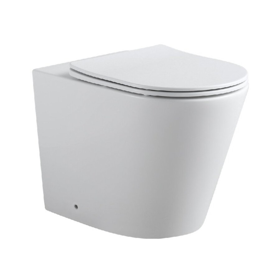 Приставной безободковый унитаз Aquanet Atago 2.0 F LX-1906 (243548), крышка микролифт Slimseat, цвет белый