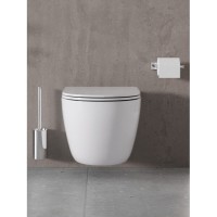 Инсталляция Agger ATI03100+APB188, с подвесным безободковым унитазом, сиденье микролифт, клавиша смыва белая