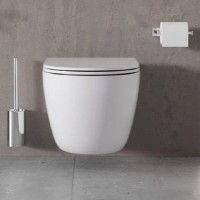 Инсталляция Agger ATI03100+APB200, с подвесным безободковым унитазом, сиденье микролифт, клавиша смыва хром глянцевая