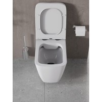 Инсталляция Agger ATI04100+APB188, с подвесным безободковым унитазом, сиденье микролифт, клавиша смыва белая