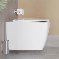 Инсталляция Agger ATI04100+APB244, с подвесным безободковым унитазом, сиденье микролифт, клавиша смыва черная матовая