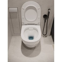 Инсталляция Agger ATI05100+APB188, с подвесным безободковым унитазом, сиденье микролифт, клавиша смыва белая