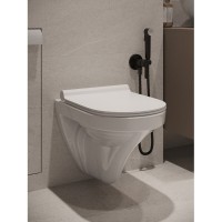 Инсталляция Agger ATI06100+APB188, с подвесным безободковым унитазом, сиденье микролифт, клавиша смыва белая