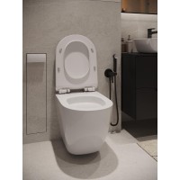 Инсталляция Agger ATI09150L+APB200, с подвесным безободковым унитазом, сиденье микролифт, Tornado, клавиша хром