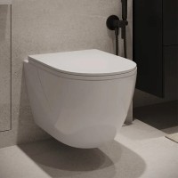 Инсталляция Agger ATI12150+APB188, с подвесным безободковым унитазом, сиденье микролифт, Tornado, клавиша белая