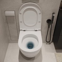 Инсталляция Agger ATI12150+APB188, с подвесным безободковым унитазом, сиденье микролифт, Tornado, клавиша белая